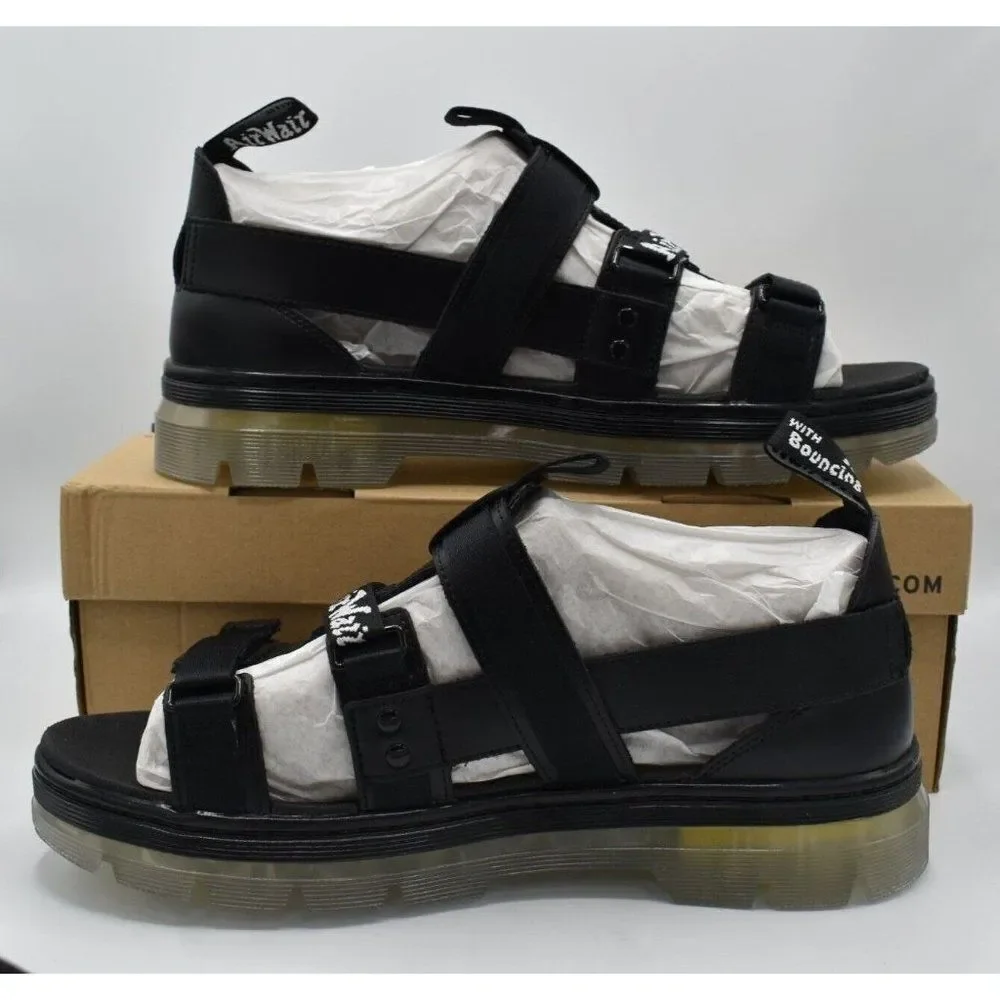 Dr Martens Mens Size 13 Pearson Webbing Black Sport Sandals Shoes‎